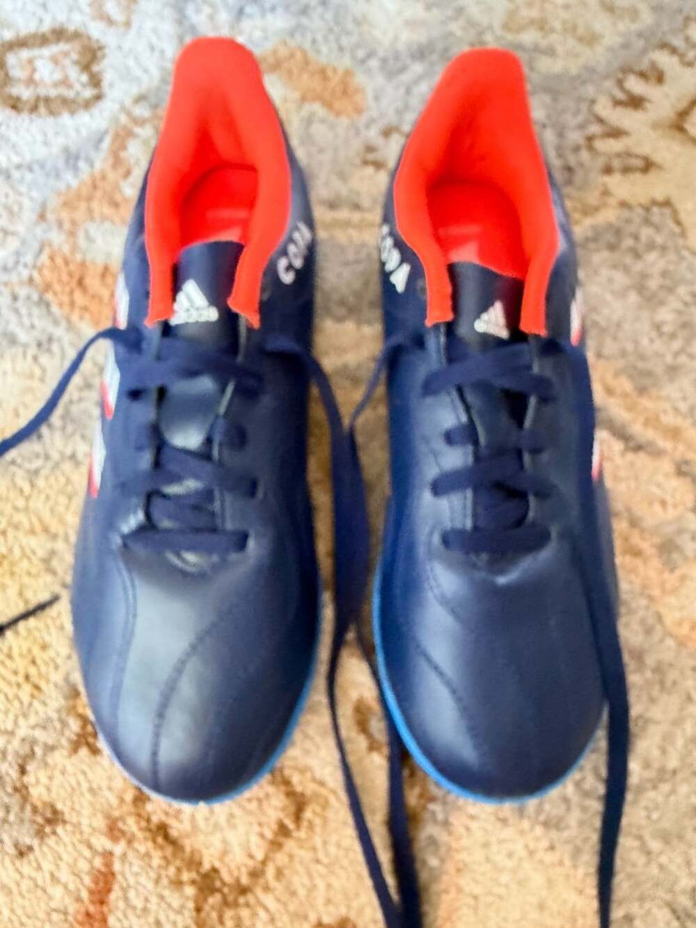 Adidas Copa Sense.4 IN Indoor Soccer Shoes Blue Orange Size 5 GW7405